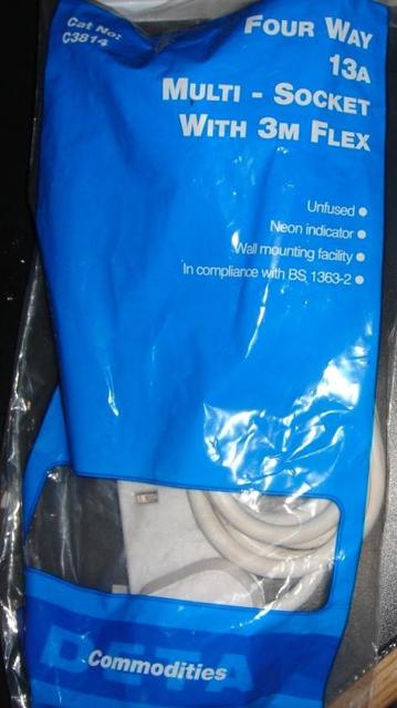 Extension lead "Four Way 13A Multi-Socket with 3m