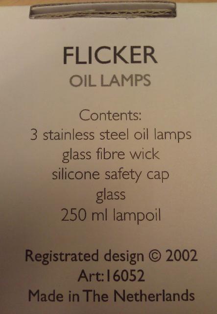 Oil lamp "Flicker"