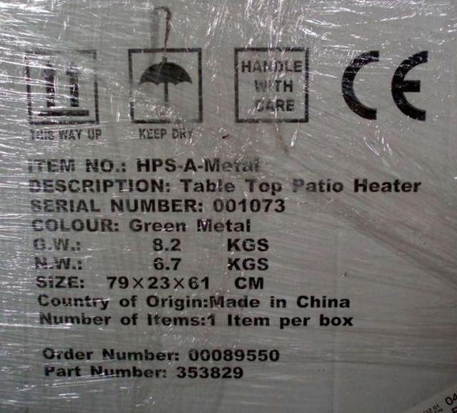 Patio heater "Table Top Patio Heater"
