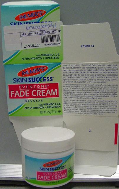 Skin lightening product "Skin Success Fade Cream"