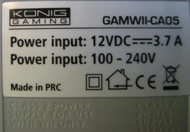 Mains adaptor "220 V AC Adaptor"