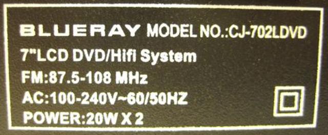 Home entertainment system"Hemmabio" 7'' LCD DV