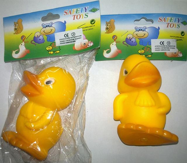 Toy plastic duck