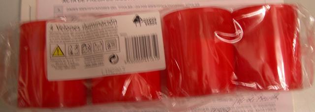 Candles with plastic stand