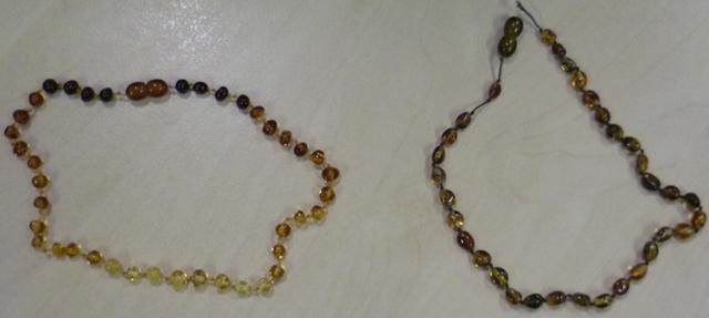 Amber teething necklace