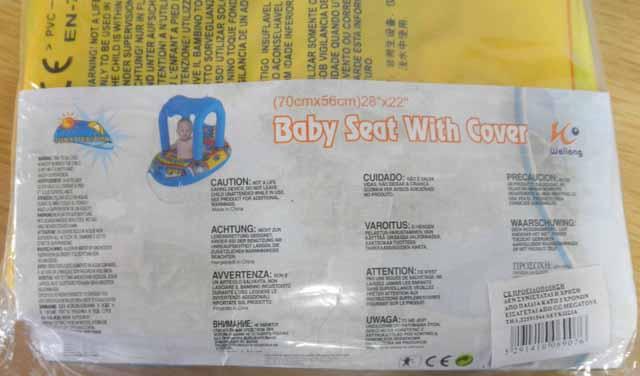 Baby seat with cover