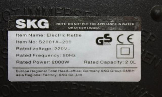Electric kettle with travel adaptor