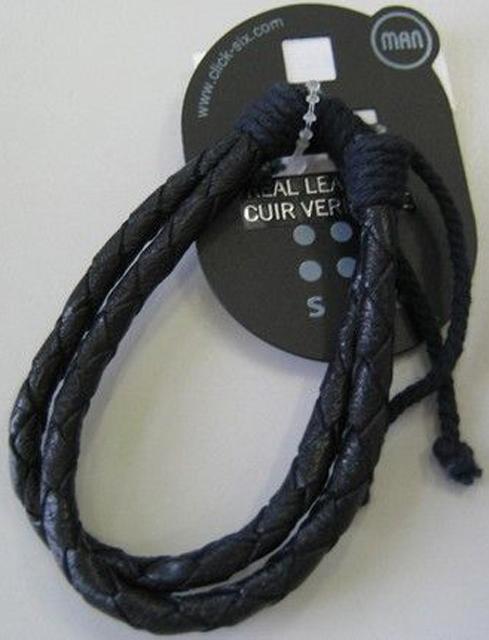 Men's leather wristband