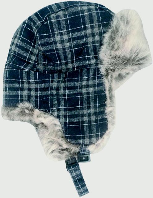 Boys' fur-lined trapper hat