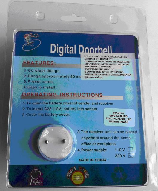Wireless doorbell