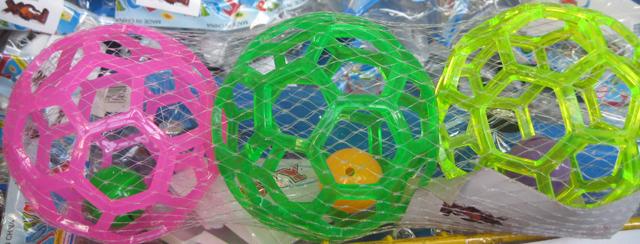 Set of three balls with bells