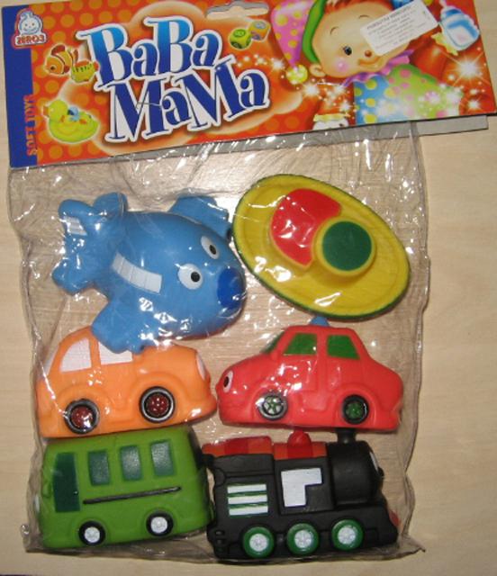 Set of plastic toys
