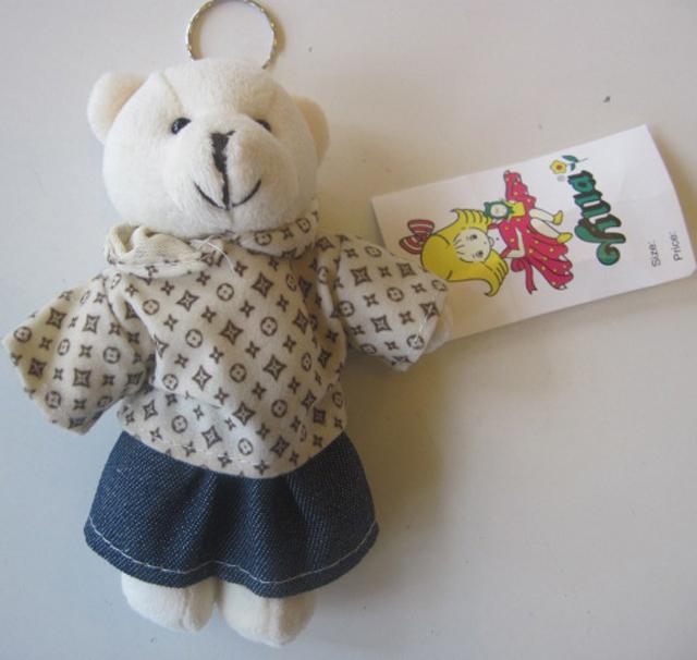 Key-ring with soft bear