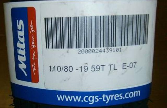 Motorcycle tyre
