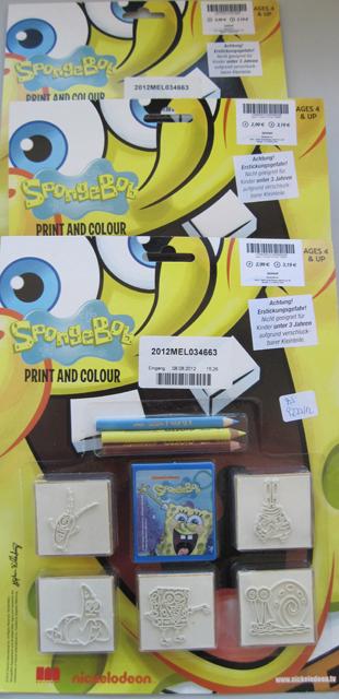 Set of stamps with pencils