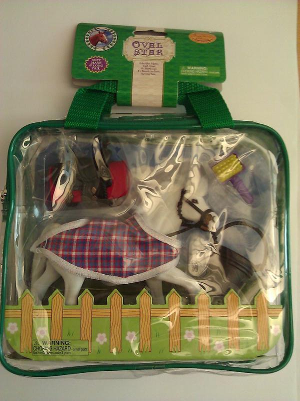 Toy horse with accessories