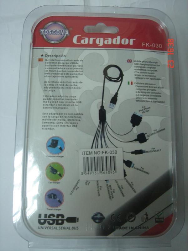 Universal charger for mobile phones