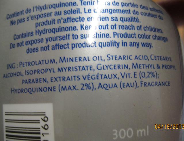 Skin lightening product