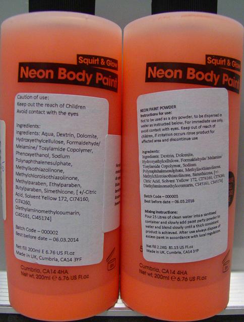 Body paint powder