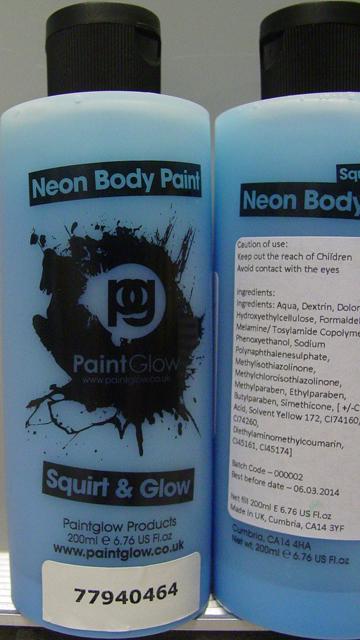 Body paint powder
