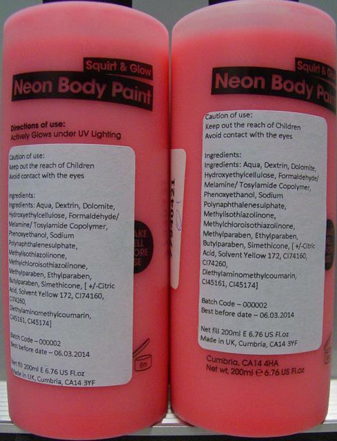 Body paint powder