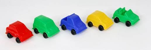 Plastic toy cars and aeroplanes