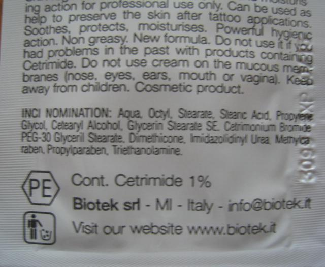 Skin regenerator cream for permanent make-up and t