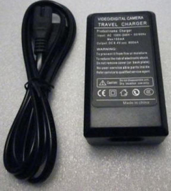 LED camera light supplied with a battery charger