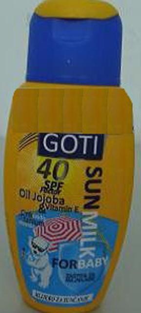 Sunscreen milk for baby