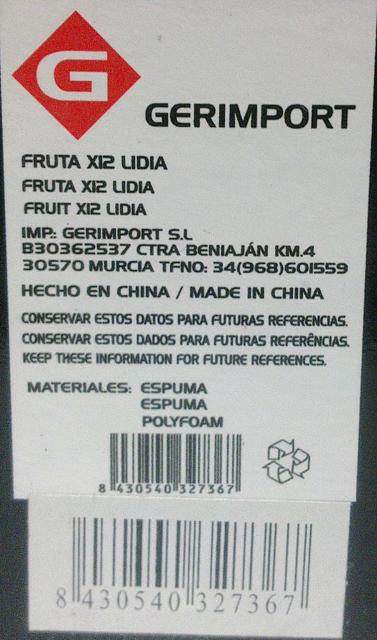Imitation fruit