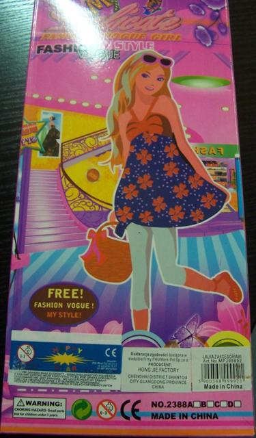 Plastic doll with accessories