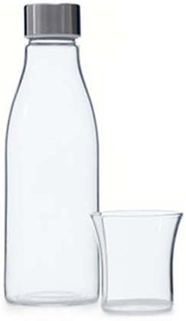 Glass bottle and carafe