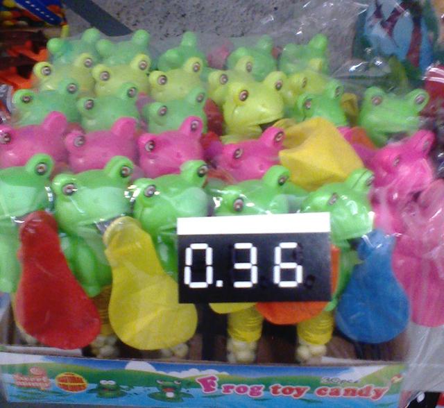 Plastic toy with sweets