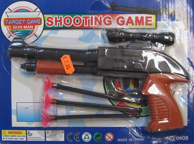 Toy gun with arrows