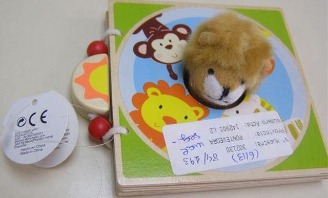 Wooden book with puppet