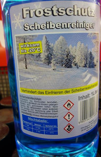 Antifreeze cleaning agent