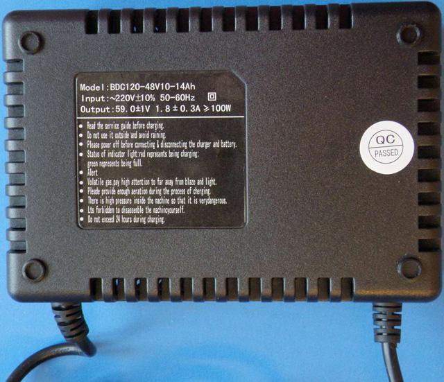 Battery charger for electric bicycle
