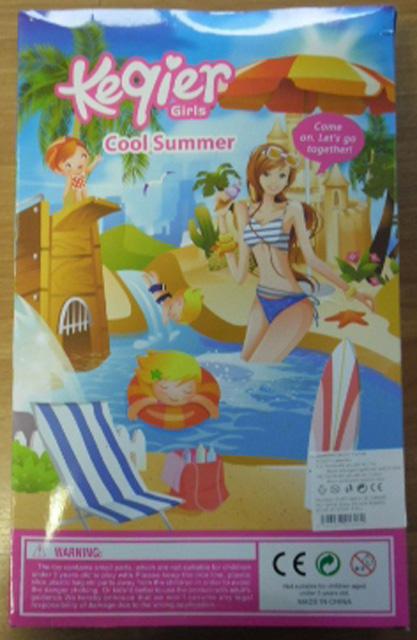 Plastic dolls with accessories