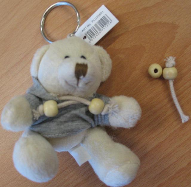 Key ring with soft toy (teddy bear)