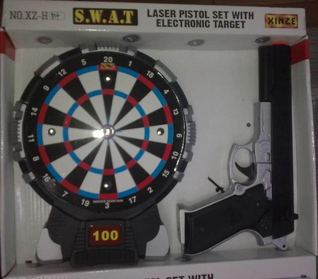 Toy gun with laser