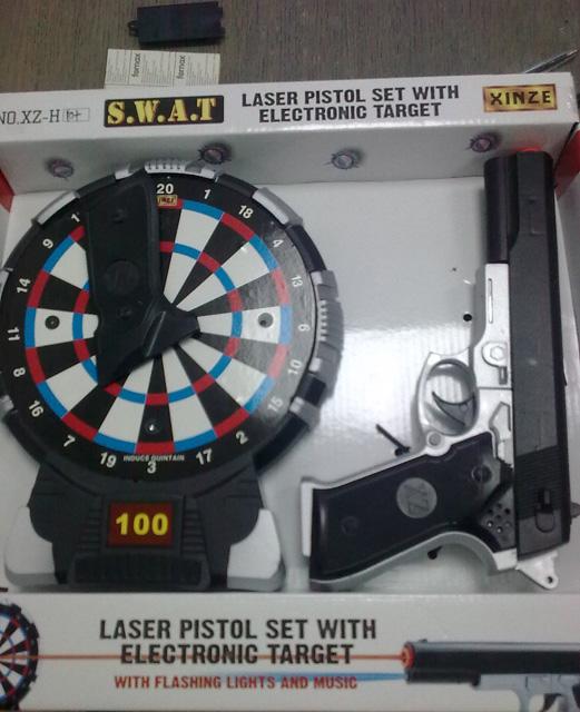 Toy gun with laser