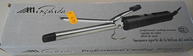 Electric hair curling tongs