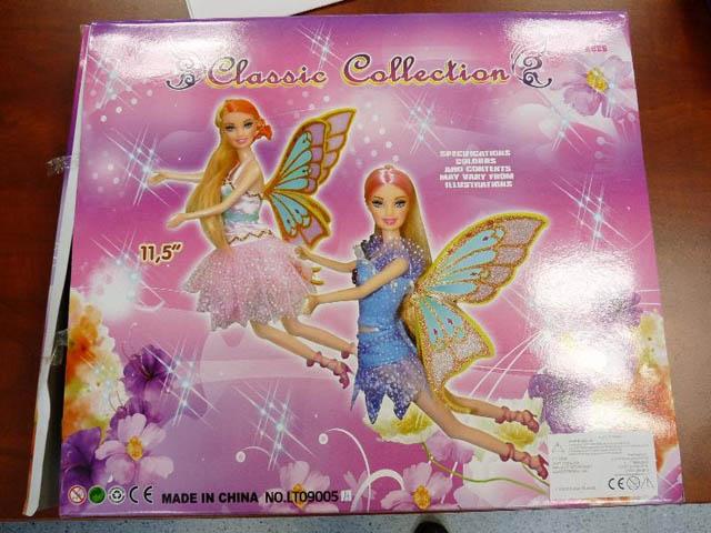 Plastic doll with wings
