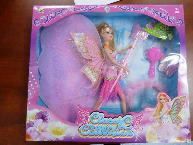 Plastic doll with wings