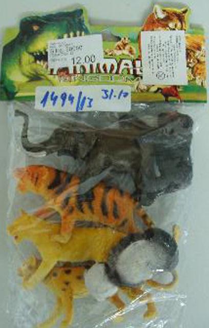 Set of plastic toys