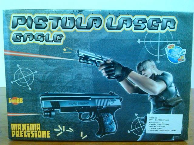 Toy gun with laser