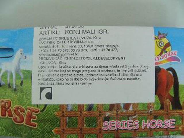 Set of plastic horses