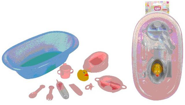 Plastic bathtub and accessories