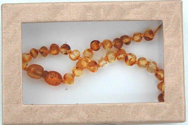 Amber teething necklace