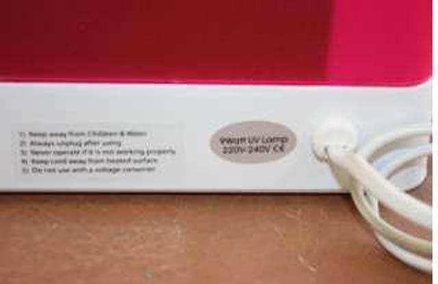 Nail gel curing lamp